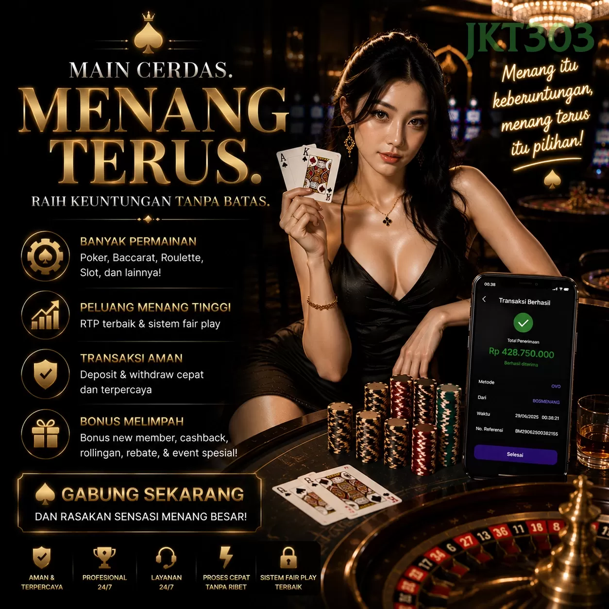 Main jkt303e Menang Jackpot Besar